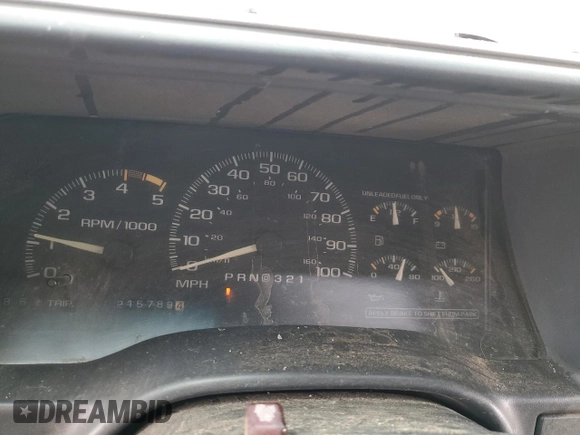 1995 GMC Yukon with VIN 1GKEK18K6SJ710419, listed as a Copart auction lot 80778474 with 215,789 mi miles and Salvage Title. Bid and sale history available at carsss.com. Image 9.