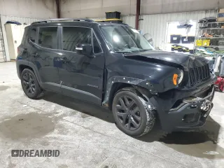 2017 Jeep Renegade Latitude with VIN ZACCJABB9HPG67072, listed as a Copart auction lot 55957745 with 92,078 mi miles and Salvage title. Bid and sale history available at DreamBid. Image 4.