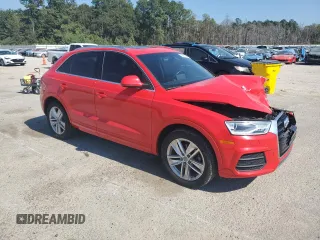 2016 Audi Q3 Premium Plus with VIN WA1BFCFS6GR015295, listed as a Copart auction lot 76008214 with 58,843 mi miles and Salvage title. Bid and sale history available at DreamBid. Image 4.