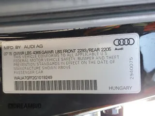 2016 Audi A3 1.8T Premium with VIN WAUA7GFF2G1019249, listed as a Copart auction lot 45357723 with 0 mi miles. Bid and sale history available at carsss.com. Image 12.