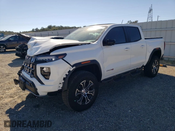2024 GMC Canyon 4WD AT4 with VIN 1GTP6DEK1R1144016, listed as a Copart auction lot 74384234 with 112 mi miles and Salvage Title. Bid and sale history available at carsss.com. Image 1.