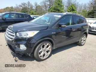 2018 Ford Escape Titanium with VIN 1FMCU9J97JUB94406, listed as a Copart auction lot 66663215 with 96,482 mi miles and Salvage title. Bid and sale history available at DreamBid. Image 1.
