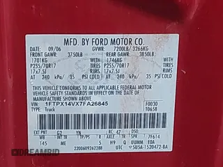 2007 Ford F-150 XLT with VIN 1FTPX14VX7FA26845, listed as a IAAI auction lot 42478708 with 270,895 mi miles and . Bid and sale history available at DreamBid. Image 9.