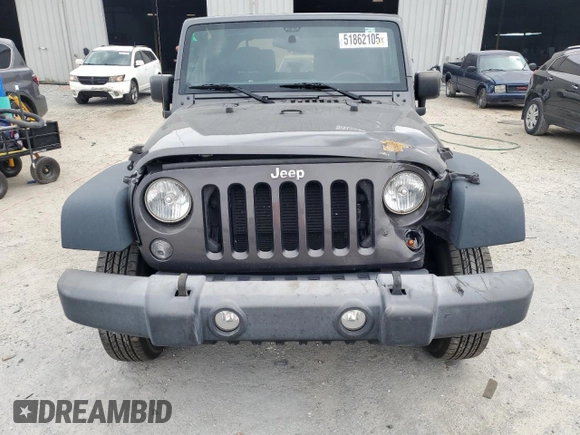 2016 Jeep Wrangler Sport with VIN 1C4AJWAG1GL302714, listed as a Copart auction lot 51862105 with 98,362 mi miles and Salvage Title. Bid and sale history available at carsss.com. Image 5.