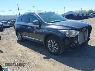 2014 Infiniti QX60 z VIN 5N1AL0MMXEC501665, wystawiony jako IAAI lot #42764270 z przebiegiem 95 258 mil mil oraz . Historia ofert i sprzedaży dostępna na DreamBid. Obrazek 1.
