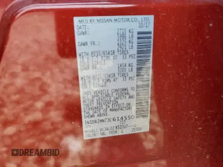 2018 Nissan Pathfinder S with VIN 5N1DR2MN7JC614550, listed as a Copart auction lot 60721215 with 135,189 mi miles and Salvage title. Bid and sale history available at DreamBid. Image 14.