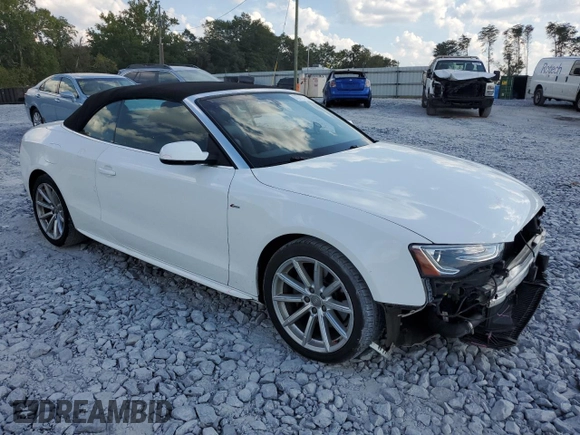 2016 Audi A5 Premium with VIN WAUD2AFH5GN000987, listed as a Copart auction lot 73012524 with 63,189 mi miles and Salvage title. Bid and sale history available at DreamBid. Image 4.