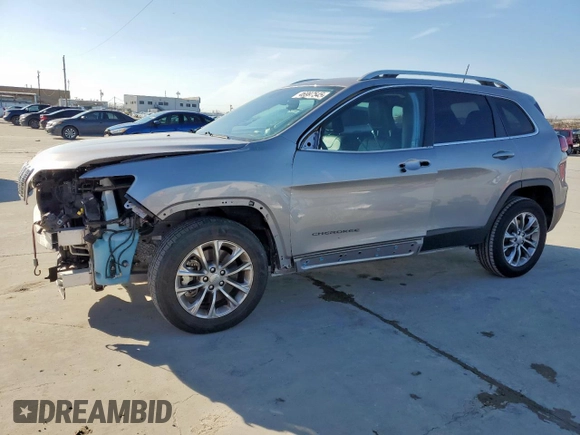 2021 Jeep Cherokee Latitude Lux with VIN 1C4PJLMX1MD113491, listed as a Copart auction lot 46997545 with 54,398 mi miles and Salvage Title. Bid and sale history available at carsss.com. Image 1.