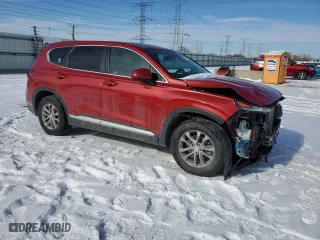 2020 Hyundai Santa Fe SE with VIN 5NMS2CAD5LH174270, listed as a Copart auction lot 45418335 with 52,386 mi miles and Salvage Title. Bid and sale history available at carsss.com. Image 4.