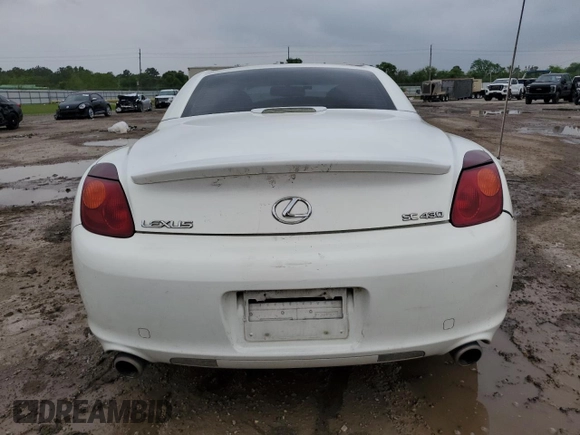2005 Lexus SC 430 with VIN JTHFN48Y250063183, listed as a Copart auction lot 50456515 with Not Provided miles and Salvage Title. Bid and sale history available at DreamBid. Image 6.
