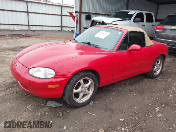 1999 Mazda MX-5 Miata with VIN JM1NB3531X0120856, listed as a IAAI auction lot 41531407 with 92,512 mi miles and . Bid and sale history available at DreamBid. Image 17.