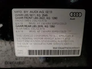 2013 Audi Q5 Premium Plus z VIN WA1DGAFP9DA069643, wystawiony jako Copart lot #47698695 z przebiegiem 143 555 mil mil oraz Czysty tytuł • Clean title. Historia ofert i sprzedaży dostępna na DreamBid. Obrazek 13.