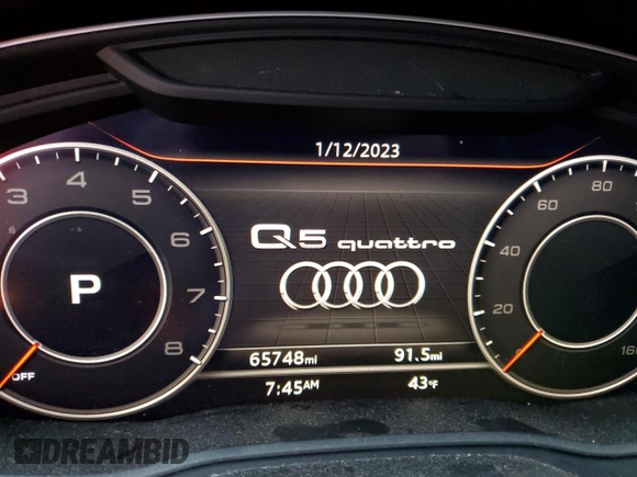 2018 Audi Q5 Premium Plus with VIN WA1BNAFY2J2015628, listed as a Copart auction lot 35915233 with 65,718 mi miles. Bid and sale history available at carsss.com. Image 9.