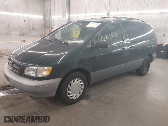 2000 Toyota Sienna LE with VIN 4T3ZF13C0YU249715, listed as a IAAI auction lot 42701339 with 262,521 mi miles and . Bid and sale history available at DreamBid. Image 2.
