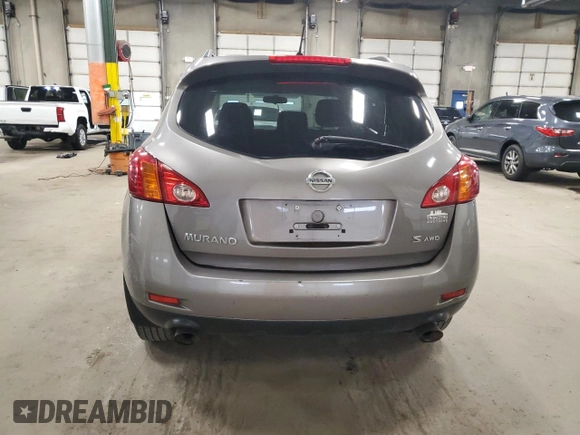 2009 Nissan Murano S with VIN JN8AZ18WX9W145005, listed as a Copart auction lot 54900095 with 188,507 mi miles and Clean Title. Bid and sale history available at carsss.com. Image 6.