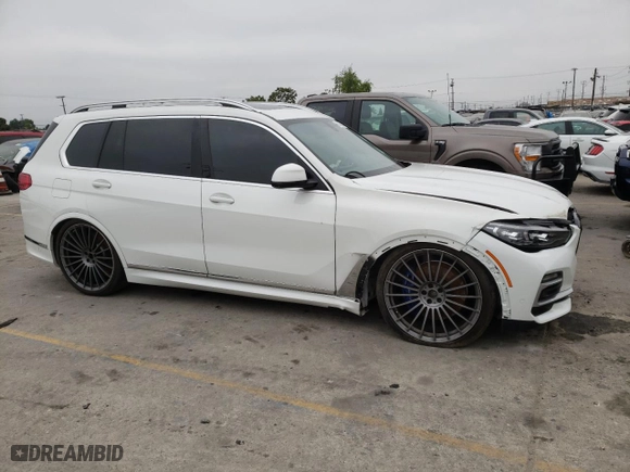 2021 BMW X7 ALPINA XB7 with VIN 5UXCX6C19M9F84210, listed as a Copart auction lot 56889024 with 11,203 mi miles and Salvage Title. Bid and sale history available at carsss.com. Image 4.