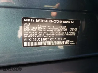 2024 BMW X5 sDrive40i with VIN 5UX13EU01R9S43357, listed as a Copart auction lot 46348935 with 11,451 mi miles and Salvage Title. Bid and sale history available at carsss.com. Image 13.