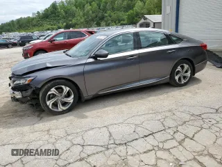 2018 Honda Accord EX-L with VIN 1HGCV1F52JA249162, listed as a Copart auction lot 55051315 with 32,036 mi miles and Salvage title. Bid and sale history available at DreamBid. Image 1.