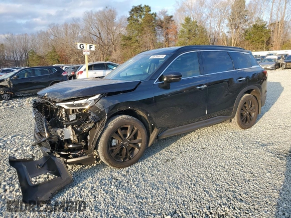 2025 Infiniti QX60 Luxe с VIN 5N1AL1FS4SC335155, выставлен на аукционе Copart как лот 85794674 с пробегом 1 278 миль миль и Списание • Salvage title. История ставок и продаж доступна на DreamBid. Изображение 1.