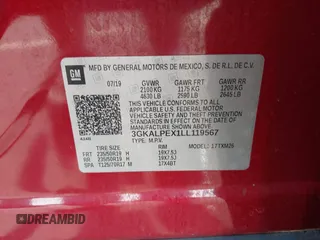 2020 GMC Terrain SLT z VIN 3GKALPEX1LL119567, wystawiony jako IAAI lot #42573634 z przebiegiem 82 361 mil mil oraz . Historia ofert i sprzedaży dostępna na DreamBid. Obrazek 9.