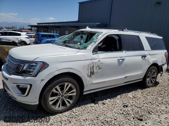 2020 Ford Expedition Max Platinum with VIN 1FMJK1MT5LEA92475, listed as a Copart auction lot 58872975 with 63,215 mi miles and Salvage title. Bid and sale history available at DreamBid. Image 1.