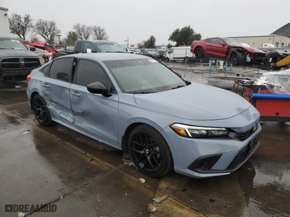2024 Honda Civic Sedan Sport with VIN 2HGFE2F51RH590973, listed as a Copart auction lot 43199515 with 13,006 mi miles and Salvage Title. Bid and sale history available at carsss.com. Image 4.