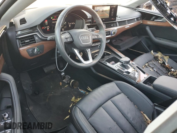 2023 Audi A5 Sportback Premium Plus with VIN WAUCBCF55PA008902, listed as a Copart auction lot 76326794 with 18,904 mi miles and Salvage Title. Bid and sale history available at carsss.com. Image 8.