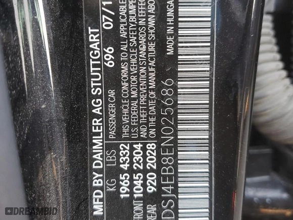 2014 Mercedes-Benz CLA-Class CLA 250 with VIN WDDSJ4EB8EN025686, listed as a Copart auction lot 83102624 with 75,155 mi miles and Clean Title. Bid and sale history available at carsss.com. Image 12.