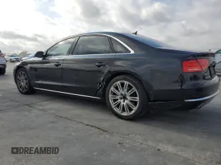 2014 Audi A8 3.0L TDI with VIN WAURMAFD1EN003301, listed as a Copart auction lot 85085354 with 155,429 mi miles and Salvage title. Bid and sale history available at DreamBid. Image 2.