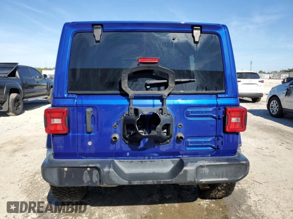 2019 Jeep Wrangler Unlimited Sahara z VIN 1C4HJXEG1KW625568, wystawiony jako Copart lot #42751805 z przebiegiem Nie podano mil oraz Nie do naprawy • Non repairable. Historia ofert i sprzedaży dostępna na DreamBid. Obrazek 6.