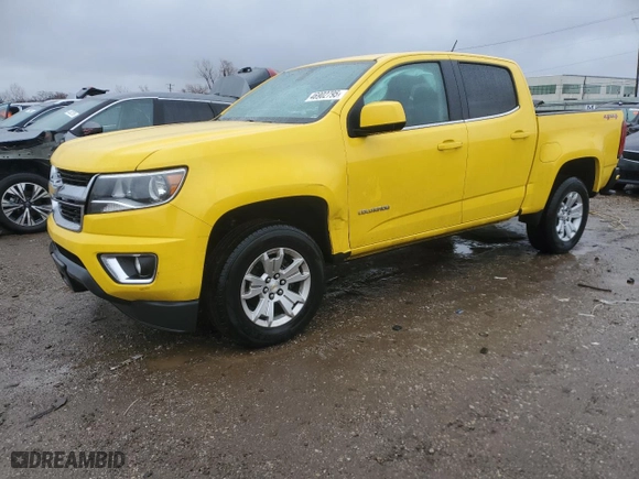 2015 Chevrolet Colorado 4WD LT with VIN 1GCGTBE39F1261599, listed as a Copart auction lot 46902795 with 104,186 mi miles and Salvage Title. Bid and sale history available at carsss.com. Image 1.