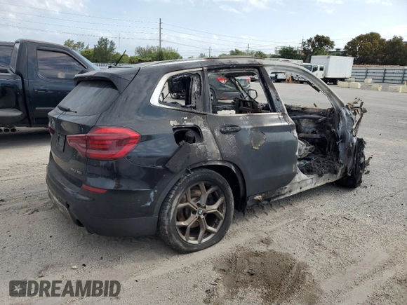 2021 BMW X3 sDrive30i with VIN 5UXTY3C00M9E84399, listed as a Copart auction lot 49156625 with 0 mi miles and Non Repairable. Bid and sale history available at carsss.com. Image 3.