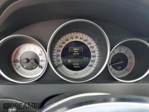 2014 Mercedes-Benz C-Class C 250 Sport with VIN WDDGF4HBXEA962789, listed as a Copart auction lot 52615585 with 12,177 mi miles and Salvage Title. Bid and sale history available at carsss.com. Image 9.