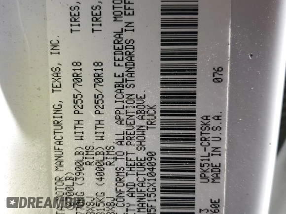 2016 Toyota Tundra SR z VIN 5TFRM5F15GX104090, wystawiony jako Copart lot #55453575 z przebiegiem 105 821 mil mil oraz Szkoda całkowita • Salvage title. Historia ofert i sprzedaży dostępna na DreamBid. Obrazek 12.