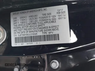 2018 Acura RDX w/Technology Pkg with VIN 5J8TB4H56JL016526, listed as a IAAI auction lot 40840283 with 77,665 mi miles. Bid and sale history available at carsss.com. Image 9.