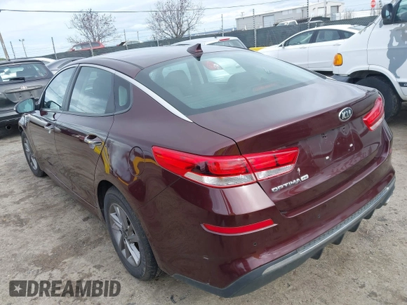 2020 Kia Optima LX with VIN 5XXGT4L37LG393078, listed as a IAAI auction lot 41444622 with 51,335 mi miles and . Bid and sale history available at DreamBid. Image 3.