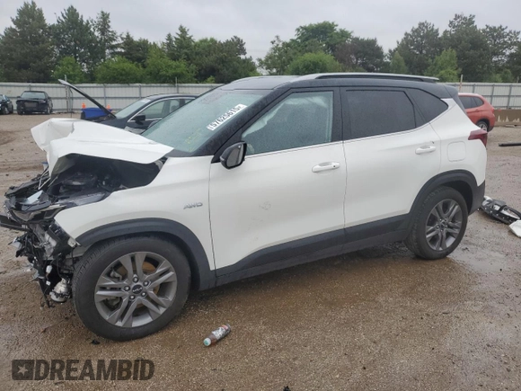 2023 Kia Seltos S z VIN KNDEUCAA6P7412900, wystawiony jako Copart lot #57625615 z przebiegiem 23 085 mil mil oraz Szkoda całkowita • Salvage title. Historia ofert i sprzedaży dostępna na DreamBid. Obrazek 1.