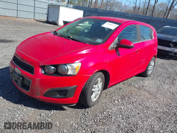 2014 Chevrolet Sonic LT with VIN 1G1JC6SG1E4129835, listed as a IAAI auction lot 42080133 with 94,170 mi miles. Bid and sale history available at carsss.com. Image 2.