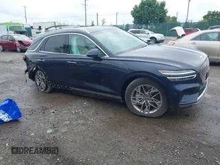 2023 Genesis GV70 2.5T with VIN KMUMADTB7PU130120, listed as a IAAI auction lot 42460466 with 25,802 mi miles and . Bid and sale history available at DreamBid. Image 1.