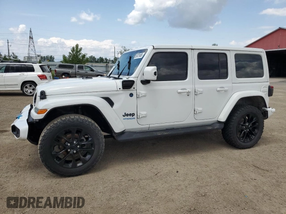 2021 Jeep Wrangler Unlimited Sahara with VIN 1C4JJXP63MW807717, listed as a Copart auction lot 59731465 with 50,799 mi miles and Clean title. Bid and sale history available at DreamBid. Image 1.