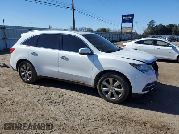 2014 Acura MDX Advance with VIN 5FRYD3H86EB012941, listed as a Copart auction lot 87821975 with 168,520 mi miles and Salvage title. Bid and sale history available at DreamBid. Image 4.