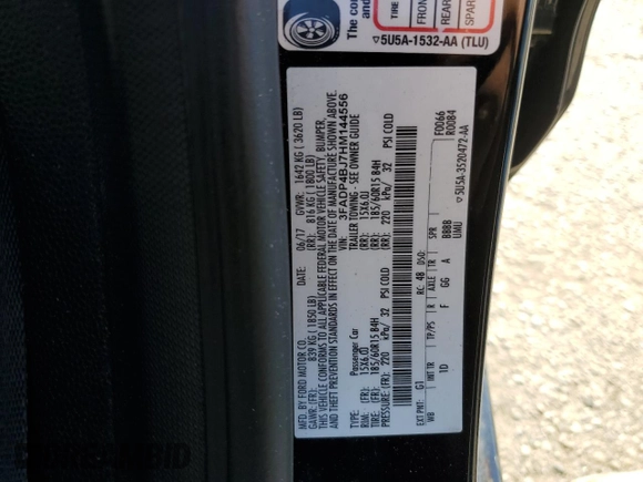 2017 Ford Fiesta SE with VIN 3FADP4BJ7HM144556, listed as a Copart auction lot 49449905 with 64,666 mi miles and Salvage Title. Bid and sale history available at DreamBid. Image 12.