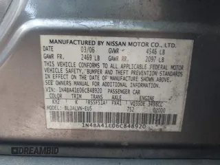 2006 Nissan Maxima SE z VIN 1N4BA41E06C848920, wystawiony jako IAAI lot #42116739 z przebiegiem 156 589 mil mil oraz . Historia ofert i sprzedaży dostępna na DreamBid. Obrazek 9.