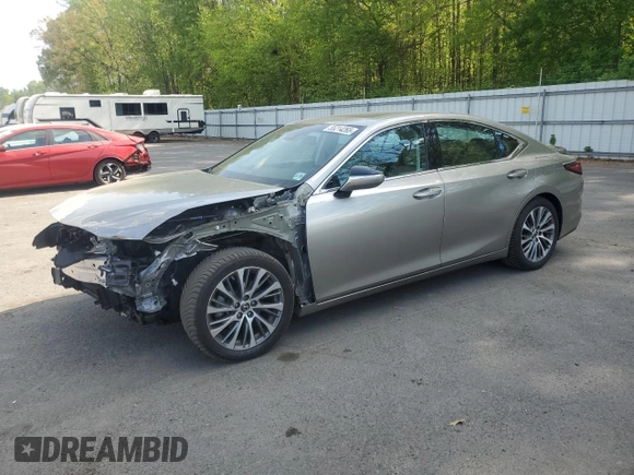 2021 Lexus ES 350 with VIN 58ADZ1B1XMU095088, listed as a Copart auction lot 55214265 with 46,418 mi miles and Salvage Title. Bid and sale history available at DreamBid. Image 1.