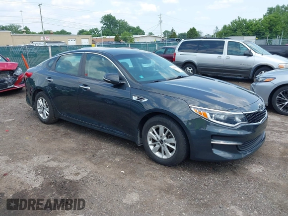 2016 Kia Optima LX z VIN 5XXGT4L37GG087200, wystawiony jako IAAI lot #42456982 z przebiegiem 86 910 mil mil oraz . Historia ofert i sprzedaży dostępna na DreamBid. Obrazek 1.