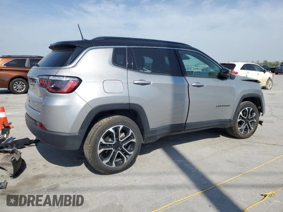2023 Jeep Compass Limited with VIN 3C4NJDCN1PT567106, listed as a Copart auction lot 52625995 with 33,443 mi miles and Clean Title. Bid and sale history available at carsss.com. Image 3.