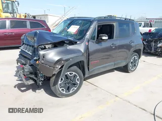 2016 Jeep Renegade Trailhawk with VIN ZACCJBCT9GPD44524, listed as a IAAI auction lot 41729209 with 96,619 mi miles and . Bid and sale history available at carsss.com. Image 18.