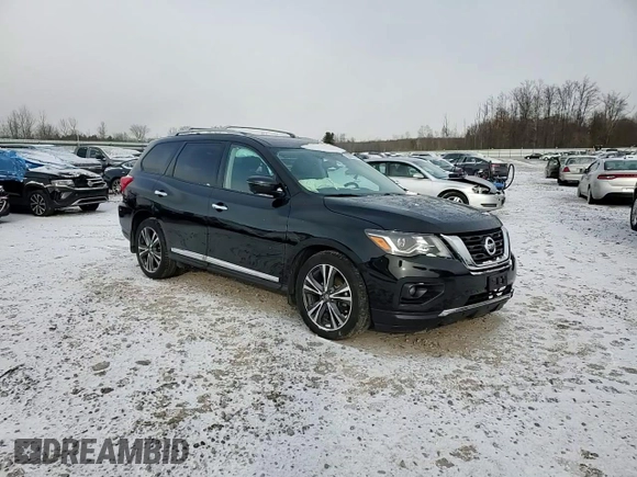 2020 Nissan Pathfinder Platinum with VIN 5N1DR2DM7LC624585, listed as a Copart auction lot 83628704 with 53,321 mi miles and Salvage Title. Bid and sale history available at carsss.com. Image 12.