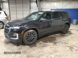2023 Chevrolet Traverse RS z VIN 1GNEVJKW1PJ299590, wystawiony jako Copart lot #57534665 z przebiegiem 38 357 mil mil oraz Szkoda całkowita • Salvage title. Historia ofert i sprzedaży dostępna na DreamBid. Obrazek 1.