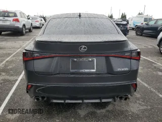 2023 Lexus IS with VIN JTHAP1D21P5003907, listed as a Copart auction lot 42641105 with 21,907 mi miles and Salvage Title. Bid and sale history available at carsss.com. Image 6.